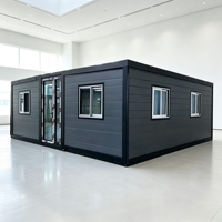 Maison conteneur modulaire préfabriquée Shinestone 20 et 40 pieds à double aile extensible, mini-villa, espace de vie portable