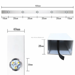 โรงงานขายส่ง ETOP - รางอลูมิเนียม (โปรไฟล์) แบบติดตั้งถาวรสำหรับไฟพิกเซลแบบ Puck ขนาด 3 ซม. ยาว 1 เมตร พร้อมรู 5/10 รู ขนาด 3 ซม. - Product Image 4