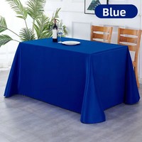Nappe rectangulaire unie, nappe simple pour conférence, bureau, exposition, mariage, décoration de table d'accueil
