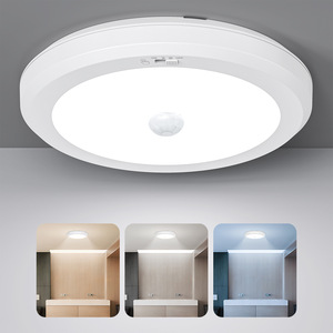 Plafonnier LED T077 à piles avec capteur de mouvement, veilleuse à montage en surface pour couloirs, halls et maisons - Product Image 2