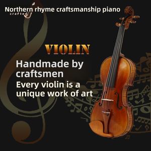 Acoustic Violin Solid Spruce <b>Top</b> Maple Back Ebony Fingerboard Steel <b>Strings</b> Varnished Finish Handmade Wood Instrument - Product Image 2
