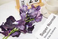 Vente directe d'usine de haute qualité Real Touch fleurs d'orchidées papillon artificielles pour les décorations de mariage et de noël