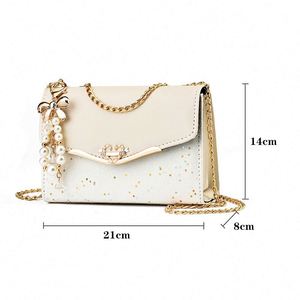 Fashion Women Shoulder Messenger <b>Bag</b> Metal Sequin Chain Crossbody <b>Phone</b> <b>Bags</b> Ladies Luxury Designer Street Square <b>Bags</b> - Product Image 3