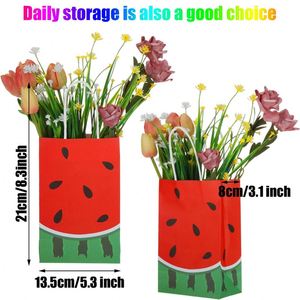 Sacs à friandises en papier sur le thème de la pastèque d'été pour décorations et fournitures de fête d'anniversaire et de piscine - Product Image 2