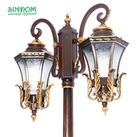 Lampe de jardin rétro en aluminium pour parc européen, imperméable, pour pelouse, villa