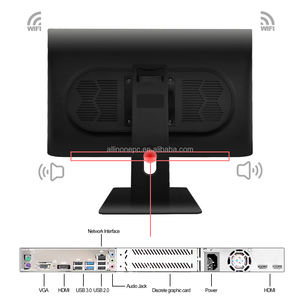 2026 Wholesale OEM/ODM Wandong Factory 23.8" All-in-One Desktop DDR4 16GB RAM Core I5/i7 SSD/HDD Win11 Pro <b>Gaming</b> AIO <b>PC</b> - Product Image 2