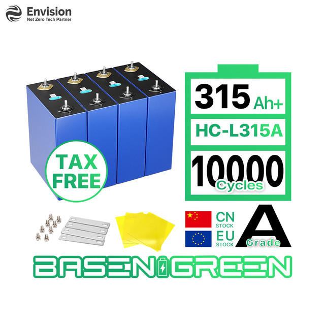 Envision 315ah 3.2V Lifepo4 Battery 8000 Cycles Capacity 314ah 280ah Cells CATL Prismatic Batteries Cell 3.2v for ESS