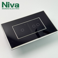 Interruptor Inteligente Niva con Control Remoto Wifi, Panel Táctil de Vidrio, Placa Acrílica Estándar Universal, Hogar Inteligente Modular Personalizado