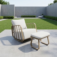 Meubles de patio d'extérieur, ensemble de canapés de luxe, meubles de jardin d'extérieur, ensemble de table à manger, ensemble de table et chaises de bar, chaise à bascule d'extérieur