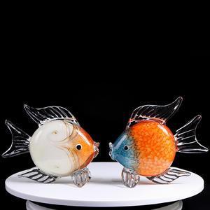 Yajun vidrio esmaltado de alta calidad beso pez decoración moderna nuevo estilo chino Lucent hogar <span class=keywords><strong>TV</strong></span> y gabinetes de vino regalo de Navidad - Product Image 2