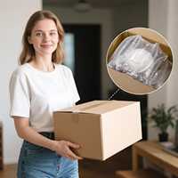 Sacs d'emballage gonflables écologiques personnalisés QPACK, sacs de protection en plastique réutilisables pour remplir les espaces vides, pour articles fragiles