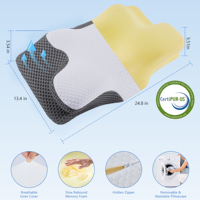 Forme personnalisée réglable ergonomique contour cervical oreiller ergonomique en mousse à mémoire de forme pour le soulagement des douleurs cervicales