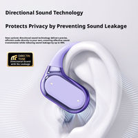 Écouteurs sans fil à crochet ouvert avec indicateur LED, étanchéité IPX6, non intra-auriculaires, sportifs, suppression du bruit IA, autonomie de 60H