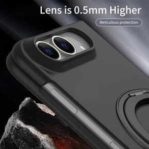 Étui de téléphone magnétique mat de haute qualité pour iPhone Duo avec protection à 360° °   Support de téléphone avec protection d'écran avant, coque rigide antichoc - Product Image 3