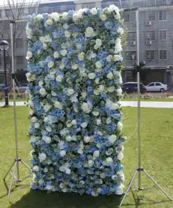 新花园BD010定制婚礼3D人造丝玫瑰太阳花墙板背景人造花装饰花墙用