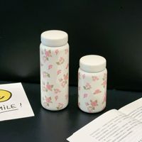 Botella de Agua de Acero Inoxidable Personalizada al por Mayor para Niños, Libre de BPA, a Prueba de Fugas, Aislada al Vacío, con Diseño Floral, 200/320 ml, Portátil, para Exteriores, con Tapa