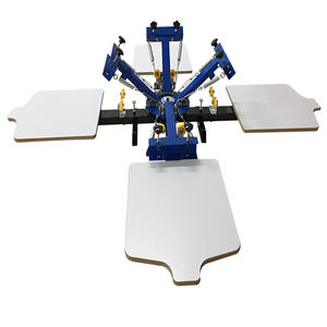T-shirt print fabrieksprijs 4 kleuren 4 stations handmatige zeefdrukmachine - Product Image 3