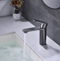 Nouvelle conception de robinetterie sanitaire pour hôtel, mitigeur de lavabo monocommande de luxe en acier inoxydable poli, à poser sur le comptoir