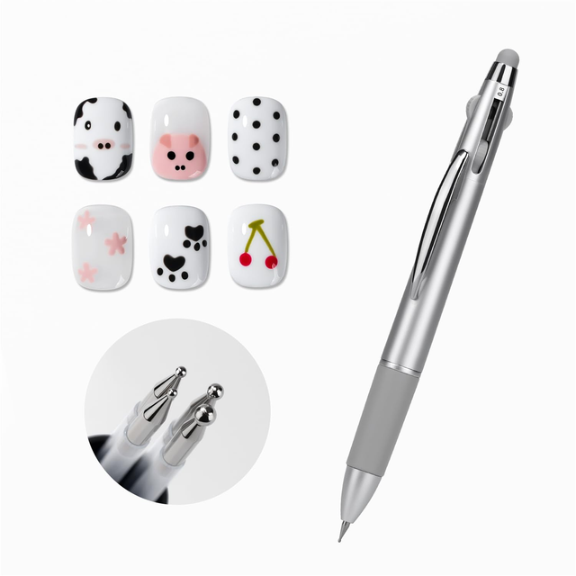 2026 New Design 4-in-1 Point Diamond Dot Pen Self-adhesive Rhinestone Brush Drilling Manicure Tool Sports 1.0mm Plastic