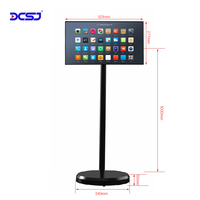 Monitor Layar Sentuh Industri 24 27 32 Inci Android Portabel dengan Roda untuk Kantor Rumah Pendidikan