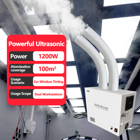 Sistem Penekan Debu Ramah Lingkungan Sunny Weather SW-Z003 1200W Ultrasonic Atomization 100% Cakupan Luas Dua Stasiun Kerja AC Mobil