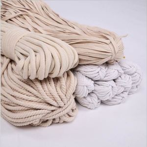 Cordón de Macramé Trenzado de 3mm 4mm 5mm, Cuerda de Algodón Natural para Macramé - Product Image 2