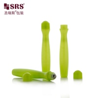 Rouleau applicateur cosmétique vert vif, emballage pour sérum de soins oculaires