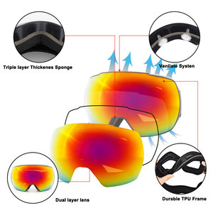 Bán chạy nhất trượt tuyết kính đôi chống sương mù UV400 phân cực tuyết <span class=keywords><strong>Google</strong></span> Snowboard trượt tuyết Kính - Product Image 2