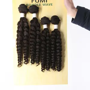 new curly hair weft wholesale alibaba hair weave high temperature fiber ombre color Cheap synthetic hair extension