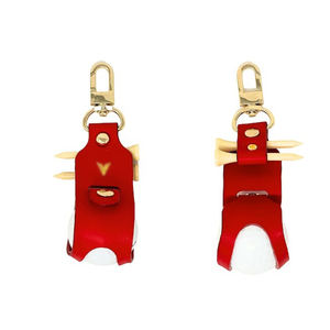 Marqueur de Balle de Golf Personnalisé de Luxe en Cuir de Veau Véritable Porte-Balles et Tees de Golf Ensemble Divot et Porte-clés - Product Image 3