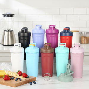 Bouteille de shaker pour protéines 2026, qualité alimentaire, sans BPA, double paroi isolée, gobelet avec boule de mélange - Product Image 1