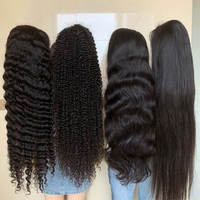 Perruque brésilienne vierge ondulée en gros à prix abordable, fournisseurs de perruques en cheveux humains péruviens vierges, perruque naturelle à fermeture frontale, tissage transparent HD