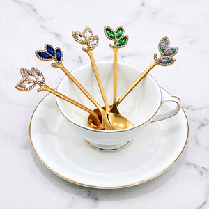 Luxury Leaf Design Handle <b>Coffee</b> And Tea <b>Spoons</b> In Stainless Steel With Elegant Finished Perfect For Hotel And Restaurant Use - Product Image 1