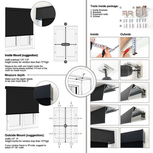 Dimensioni personalizzate tutte oscuranti senza fili <span class=keywords><strong>tende</strong></span> a rullo per interni manuali in poliestere tessuto impermeabile <span class=keywords><strong>tende</strong></span> a rullo per camera da letto - Product Image 6
