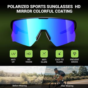 Riding <b>Glasses</b> Bicycle Pickleball Custom Sport Sunglasses Interchangeable Lens Polarized Cycling <b>Glasses</b> Men - Product Image 3