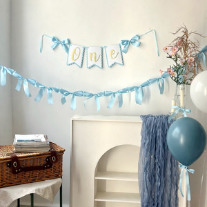 Guirlande de fleurs en tissu pour décoration murale, pour Thanksgiving, Halloween, Noël, Pâques, la Saint-Valentin, les fêtes et les baptêmes de bébé - Product Image 3