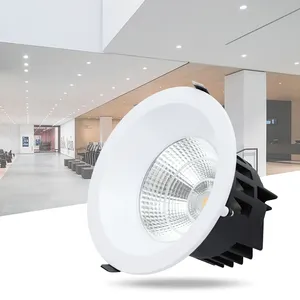 ALLWAY Novo [Produto Die Casting Alumínio Interior Spotlight 9 18 25 35 45 60 Watt Recesso Montado COB Rodada Led Down Light