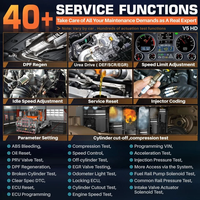 Escáner para Camiones de Servicio Pesado Ancel V5 HD Android de 7 Pulgadas con Más de 40 Funciones de Servicio y Codificación de ECU para Vehículos Comerciales de 12V/24V