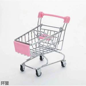 Carrito de Supermercado Mini, Carrito de Juguete Rosa para Niños, Carrito de Compras de Juguete de Tamaño Pequeño - Product Image 4