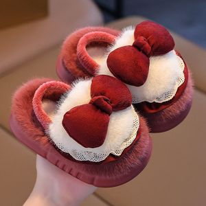 High Quality Eva Slippers Kids Slippers Warm Slippers Plush Slippers House Slipper Bow Decoration With Wholesale Price - Product Image 4