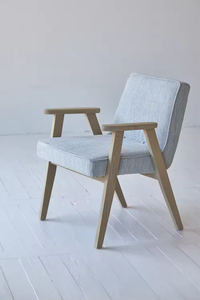 <span class=keywords><strong>Chaise</strong></span> de pouf en bois <span class=keywords><strong>moderniste</strong></span> minimaliste pour la maison Accent en tissu confortable pour salon Villa salle à manger hôtel appartement - Product Image 3