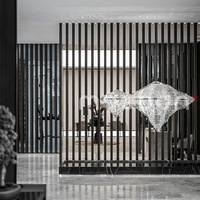 Luminaire suspendu design en acrylique transparent en forme de nuage 3D, style postmoderne, personnalisé, pour hôtel, villa