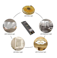 Fuente de Alimentación LED Ultra Delgada de 8.5A 12V 100W, Controlador de Luz Delgado, Transformador LED de 8.5 Amperios, Controlador LED de Corriente Constante de 12V