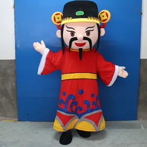 Funtoys sıcak satış çin yeni yıl Mascot mon maskot kostüm yeni yıl maskot kostüm için yetişkinler için zenginlik tanrısı özelleştirmek