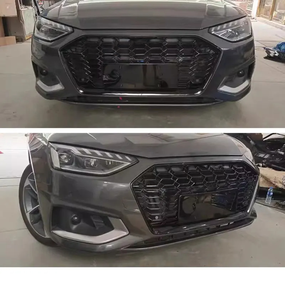 Grille de pare-chocs avant de style RS4 pour <span class=keywords><strong>Audi</strong></span> <span class=keywords><strong>A4</strong></span> S4 B9.5 2020 2021 <span class=keywords><strong>2022</strong></span> 2023 2024, mise à niveau de la grille en nid d'abeille noire brillante pour voiture d'usine <span class=keywords><strong>A4</strong></span> S4 - Product Image 6