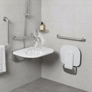 Sedile Doccia Pieghevole a Parete 34,5 cm x 32,5 cm, Panca Salvaspazio per Anziani e Adulti, Attrezzatura di Sicurezza per Bagno Modello AL1178 - Product Image 3