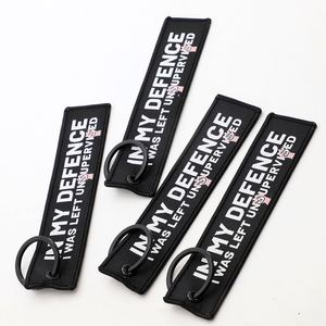 Porte-clés en tissu personnalisé avec logo tissé et slogan amusant pour accessoires et cadeaux originaux – Vente en gros - Product Image 2
