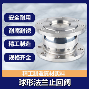 Válvula de Retención de Bola de Acero Inoxidable Zheyuanfei DN40 DN50 DN65 DN80 DN100 DN125, Grado Sanitario, Silenciosa, Unidireccional - Product Image 4