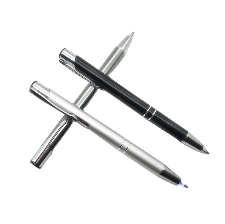 Zeamor Promotional Custom Logo Laser Engraved Aluminum Metal LED Torch Pen Light Tip Blue/Black Ink Multi-color Options for