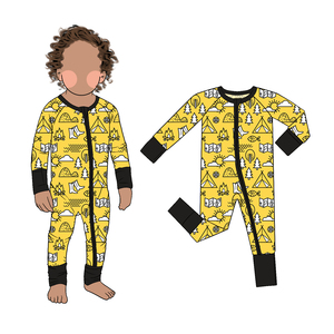 Little Glow Kid Baby Footie Romper Menutupi Kaki dan Tangan, Lembut, Cetak yang Dapat Disesuaikan, Pakaian Anak untuk Musim Semi dan Gugur. - Product Image 1